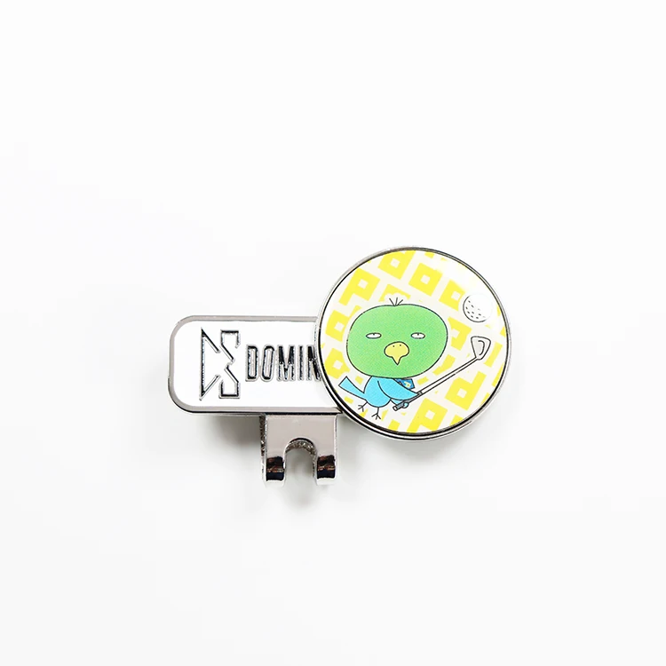 Promotional Metal Blank Golf hat Clips Magnetic Ball Marker golf cap clip