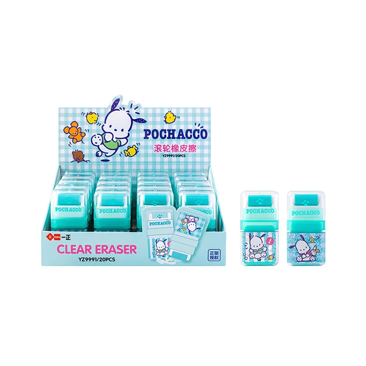 DHF774 New Arrival wholesale carton Melody Pochacco roller eraser student smear cute creative rubber stationery for children