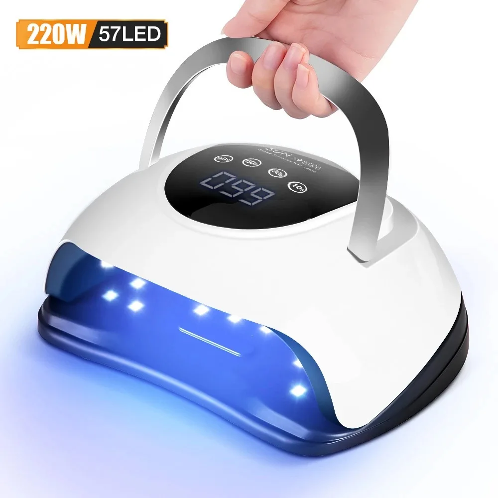 
220W 57 LEDs Beads Sun X9 Max UV LED Gel Nail Lamp Nail Dryer Lamp for Gel Nail 