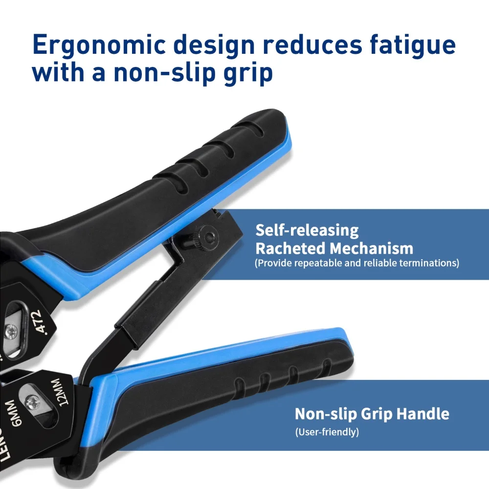 RJ11 RJ12 RJ45 RJ50 RJ45 Crimping Tool with Crimp Cut and Strip CAT6 8P 10P 6P 4C Network LAN Wire Crimp Tool Crimper Plier