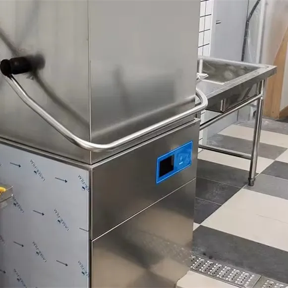 9.8KW 220V/380V Food-Grade 304 Stainless Steel Commercial Dishwasher for Restaurant