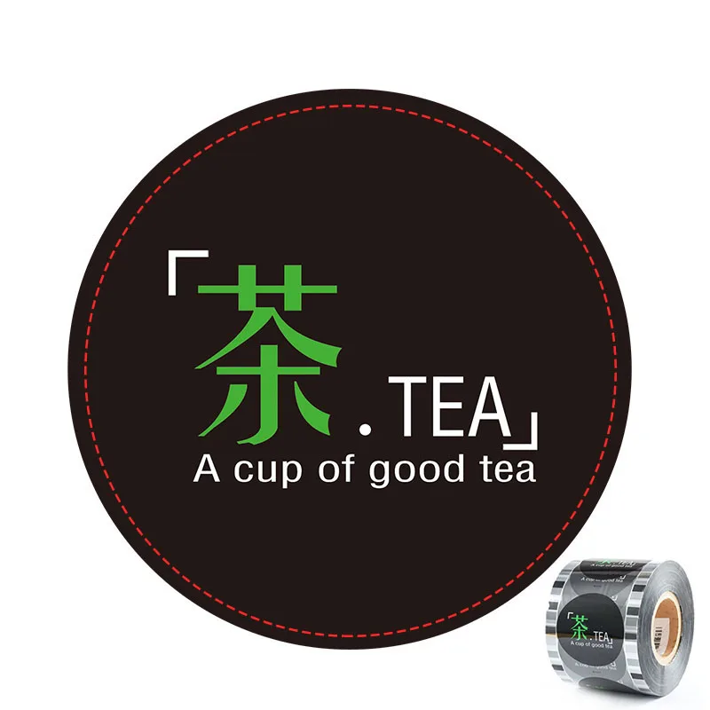 
Plastic Cup Sealing Film laminated PET Lid For Bubble Tea Cup 
