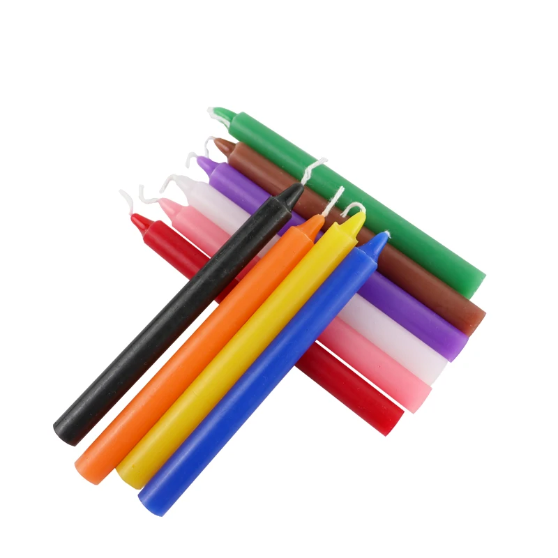 Factory manufacturer Wholesale Spell Taper Candles sets Witchcraft colored mini Ritual Chime candle Sticks and holder