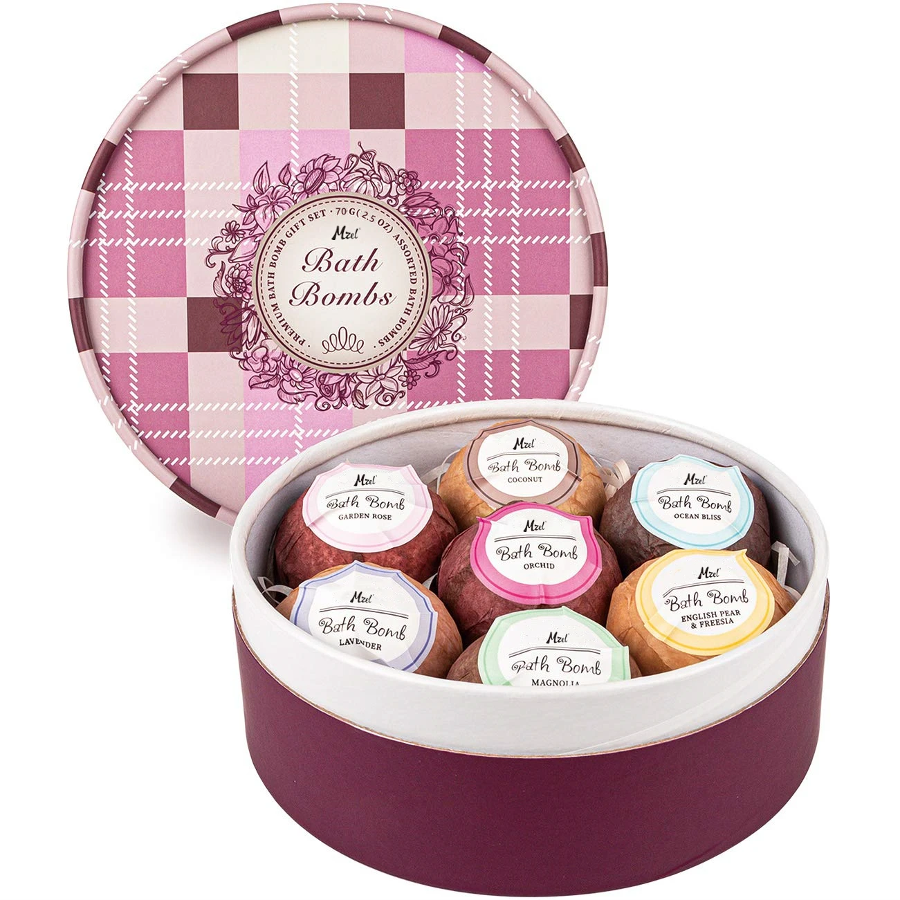 Private Label OEM Handmade Spa Bombs Fizzy Moisturizes 7*70g Cylinder Packaging Multicolor Bath Bomb Set