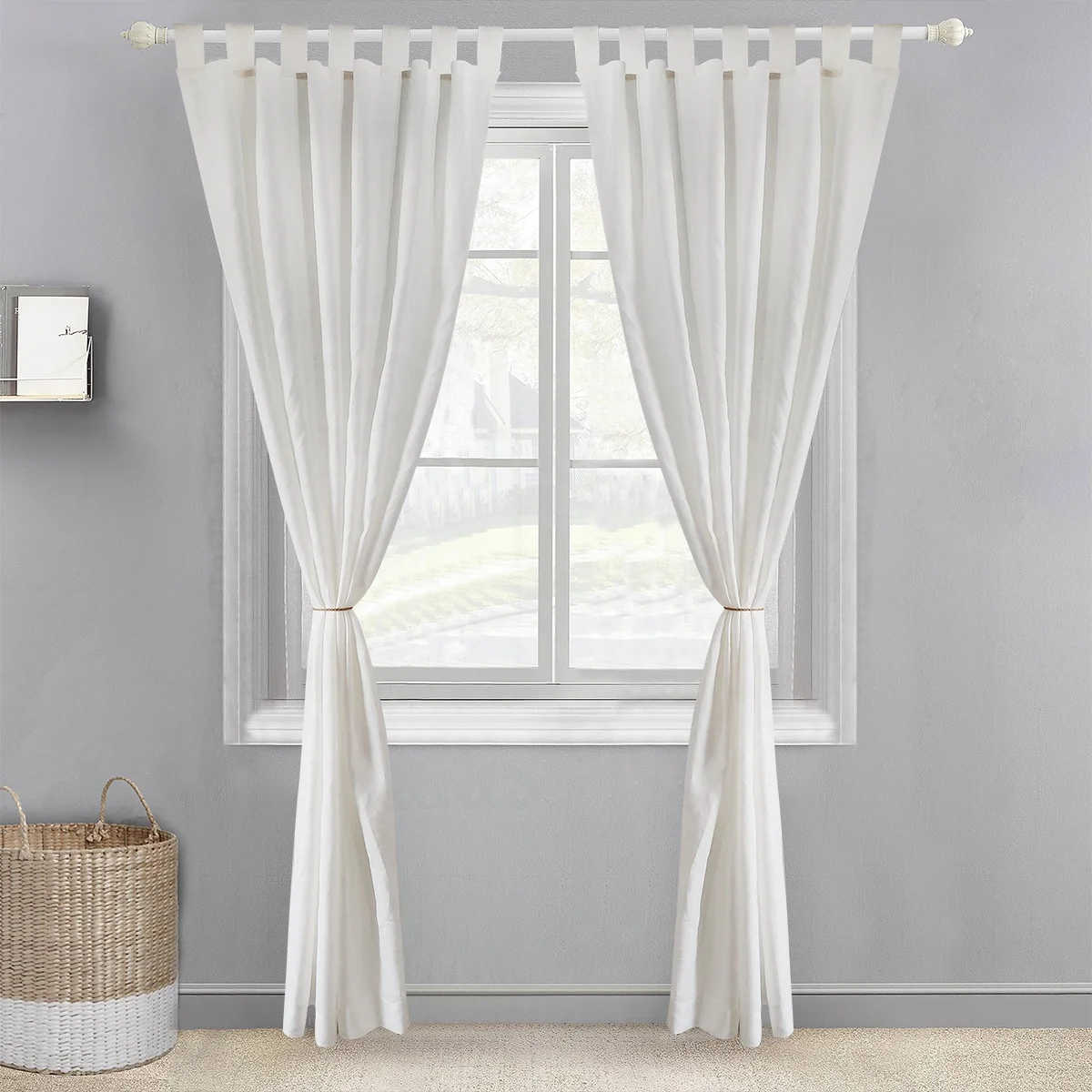 wholesale pure flax linen living room curtain custom design curtains