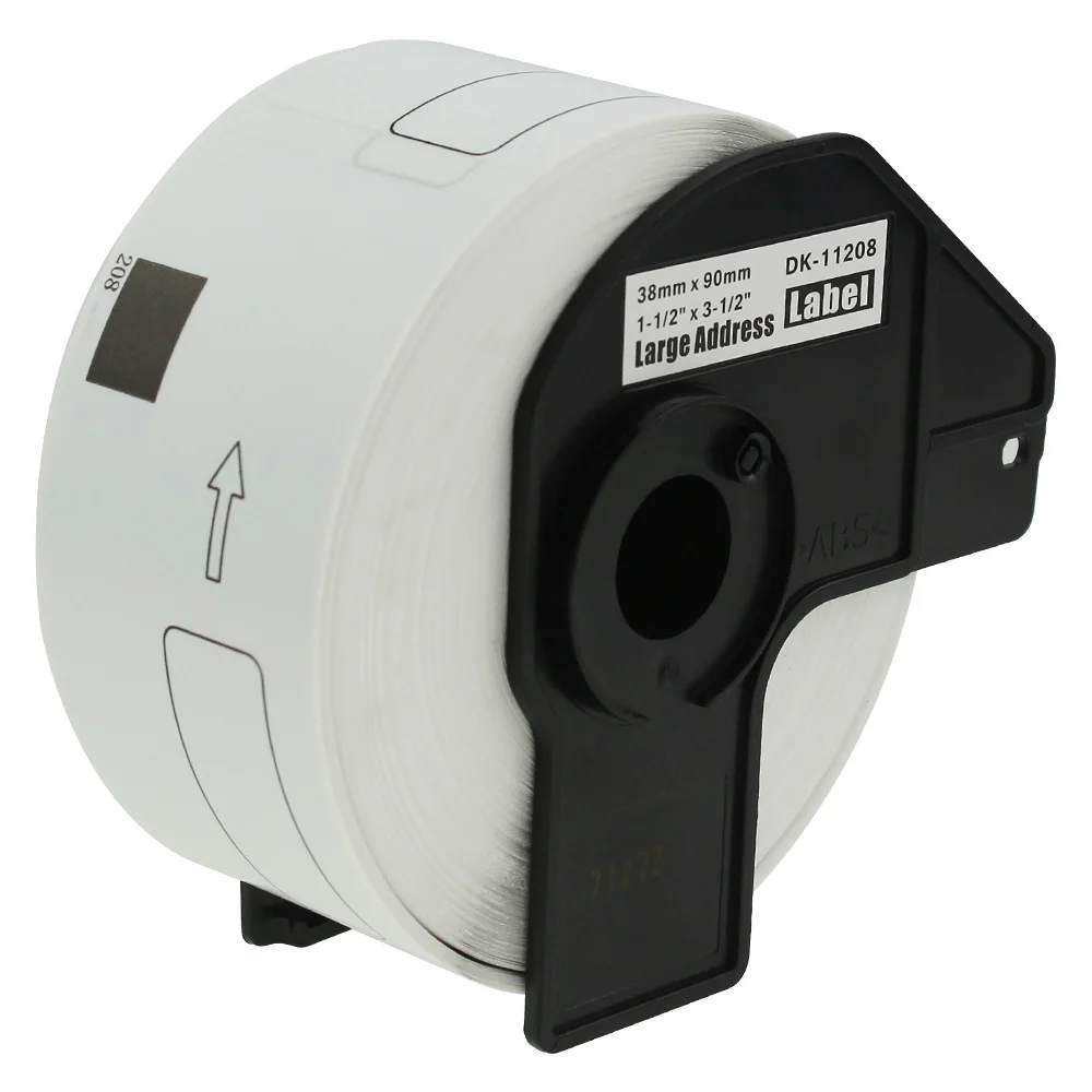 Thermal Label Roll Dk-11208 Adhesive Sticker Label For Brother Label Sticker DK-11208  38mm 400pcs