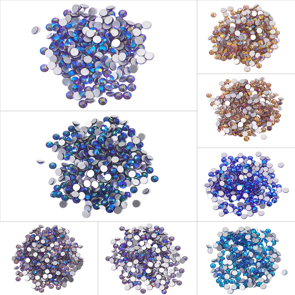 Bling Crystal High Quality Glass Nail Art Crystal Diamond Shaped Flat Foil Back Rhinestone