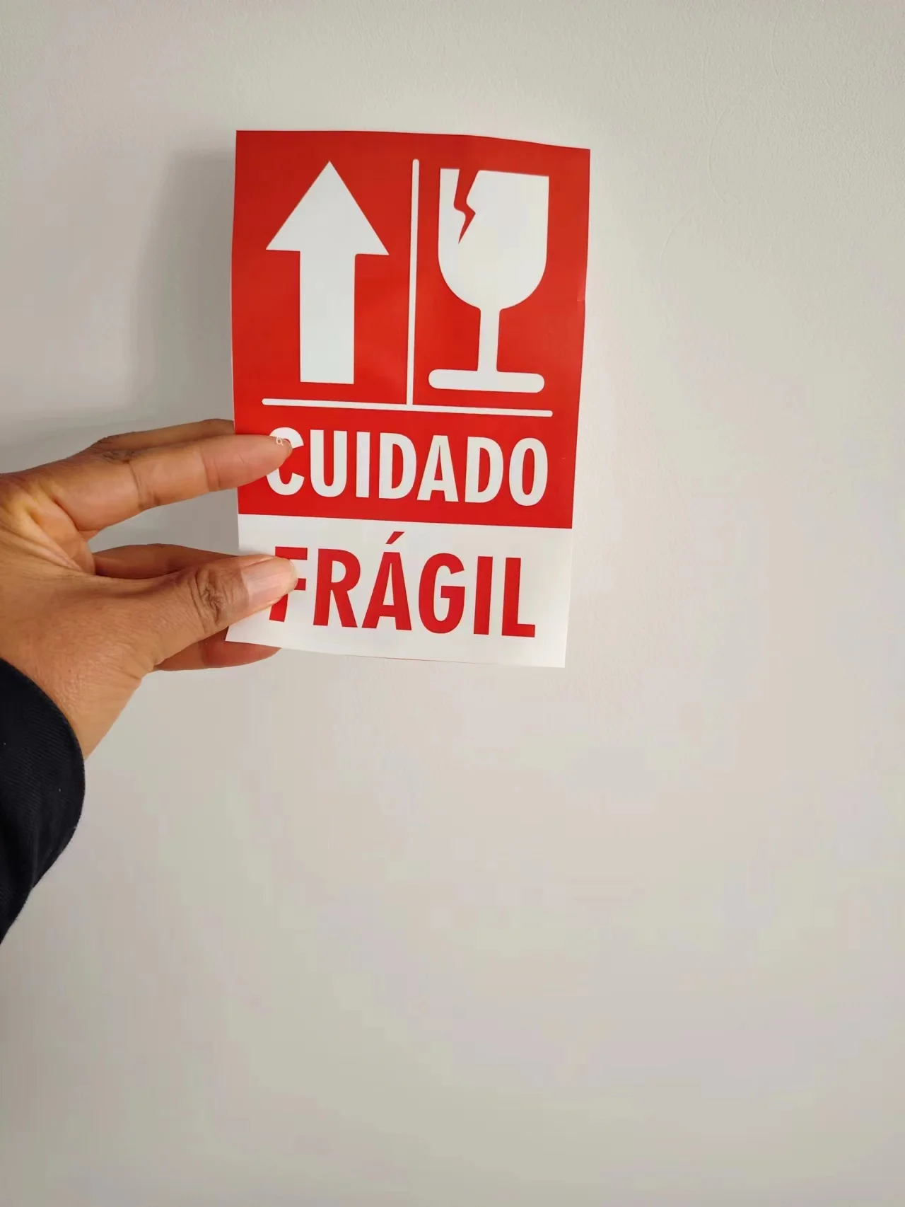 Digital printing adhesive paper  label for fragil products  transportation