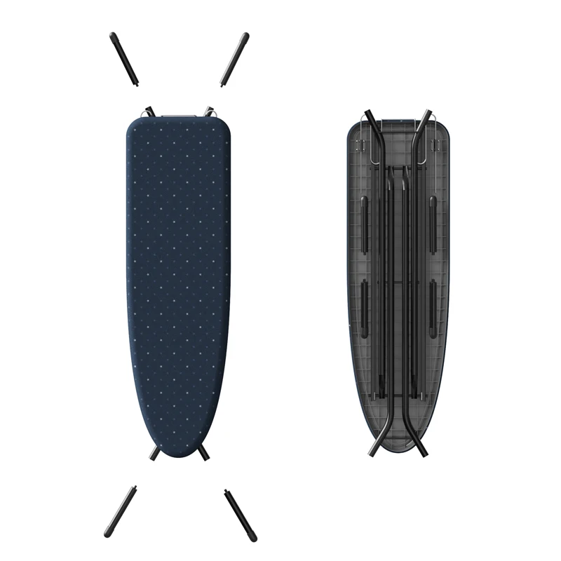 Factory Price Hotel Ironing Board Detachable Legs Foldable Plastic Ironing Board With Retractable Steel Wire Iron Rest