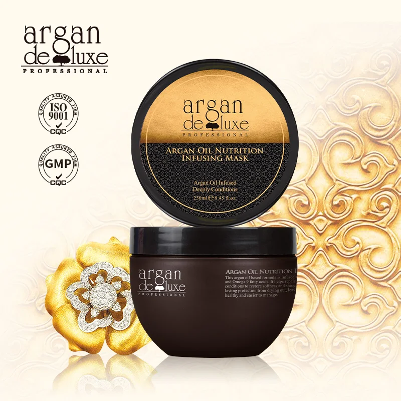 Argan Deluxe morocco Argan Oil Nutrition Infusing Mask 250ml oem odm keratin hair treatment