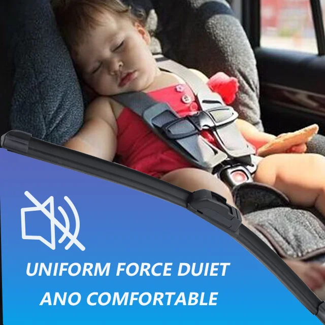 Wholesale Car Windshield Wiper Blades 14 to 26 Frameless Bracketless Car Wipers U Type Universal Soft Rubber