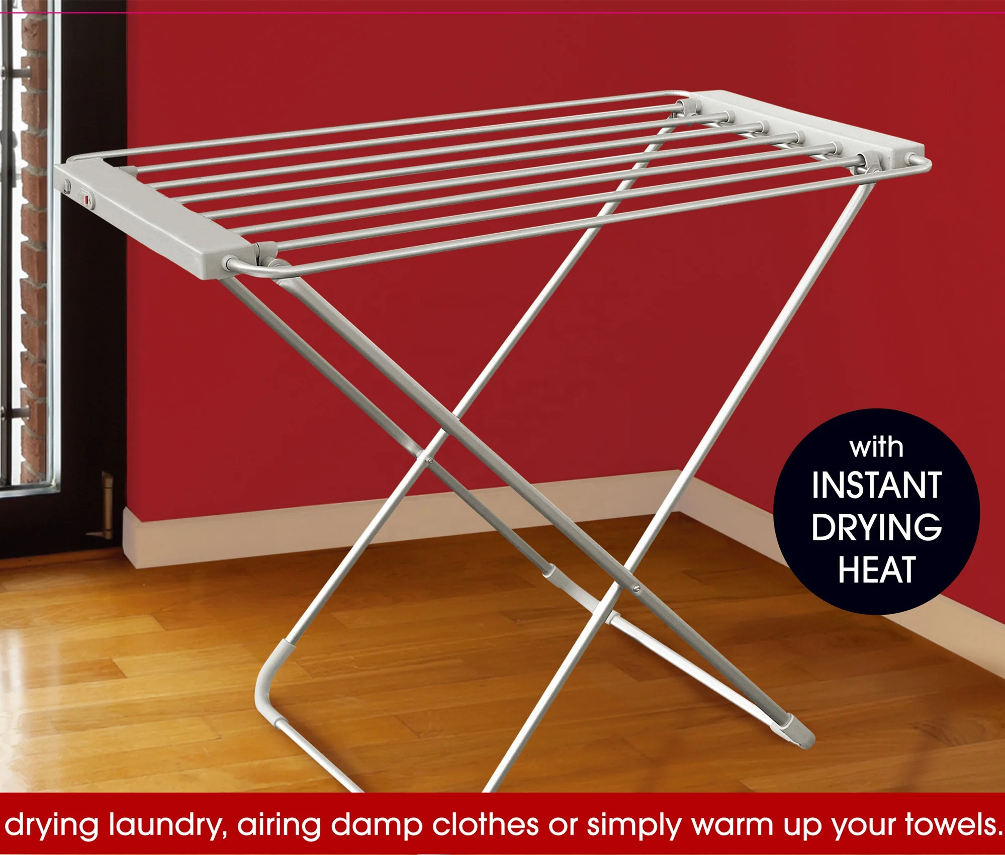 Heated cloth dryer rack