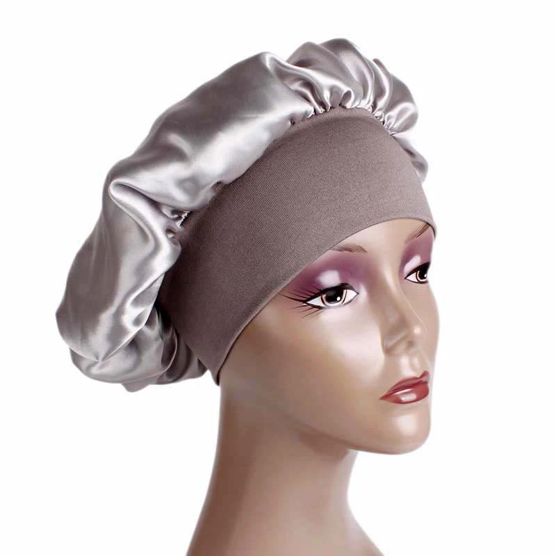 Satin Bonnet Sleep Durag for Women Hair Care Sleeping Hair Bonnet Soft Wide Elastic Band Silk  Night Bonnet