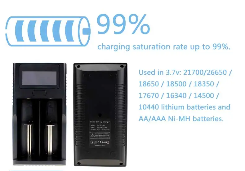 High quality VIWIPOW VIP-ZL220C universal li ion 18650 3.7v battery charger