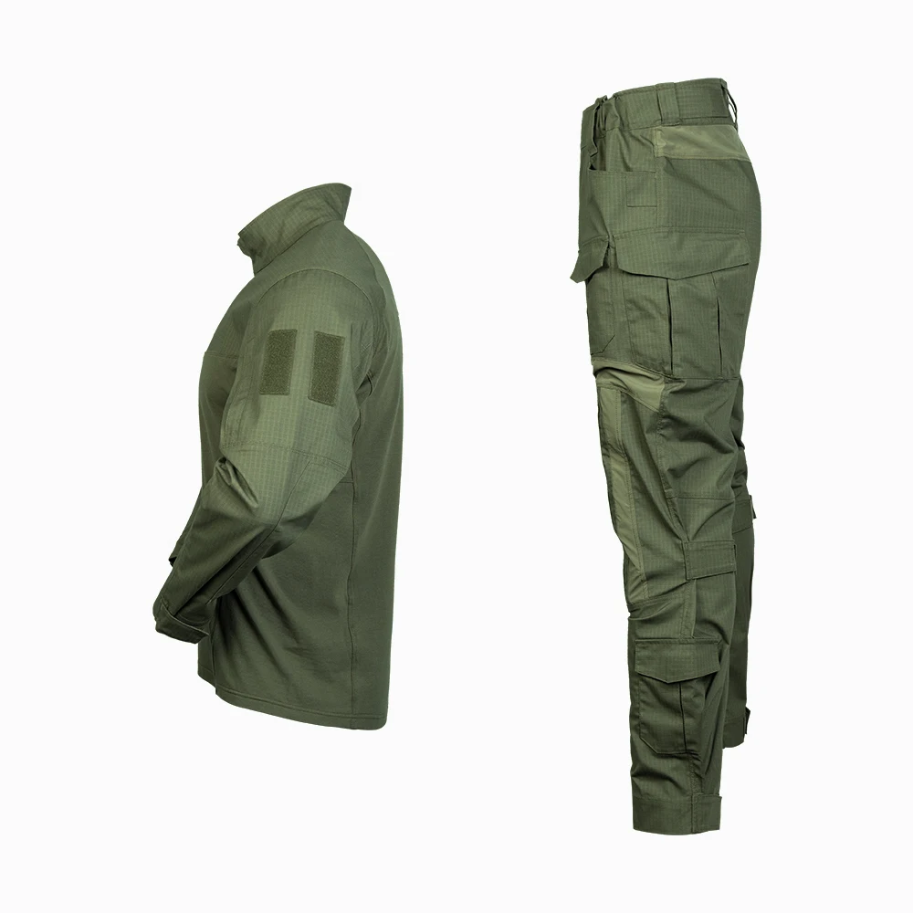 AK Tearproof Tactical Frog Suit Combat Shirt Pants Camouflage Tactical Uniform with Knee Brace Equipment Camouflaged