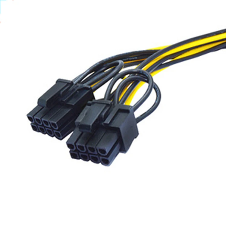 Gpu Molex 8 Pin Male 6 Pin Pci Express To 2 X Dual Pcie 8pin (6+2) Female Graphics Video Card Pci-e Splitter Hub Power Cable