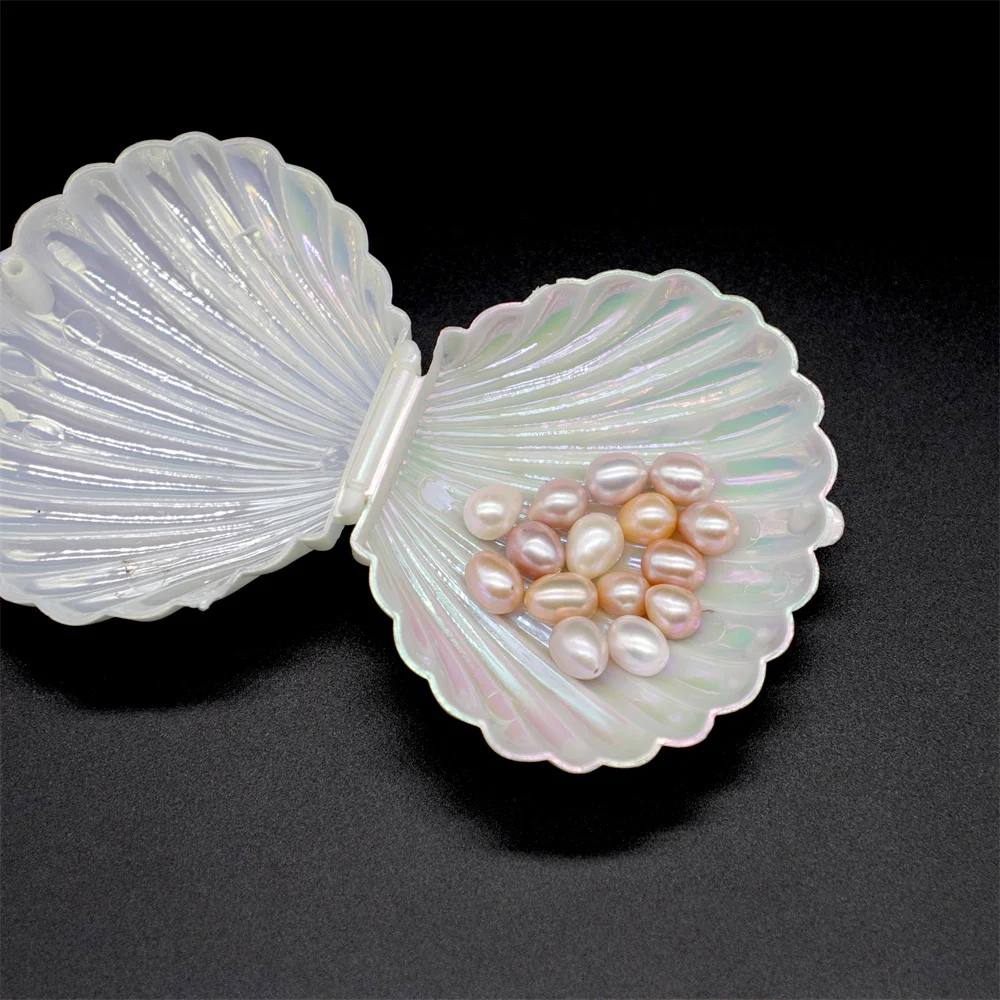 
Natural Freshwater Pearl Water Drop Rice-shaped Loose Beads DIY Necklace Accessories 