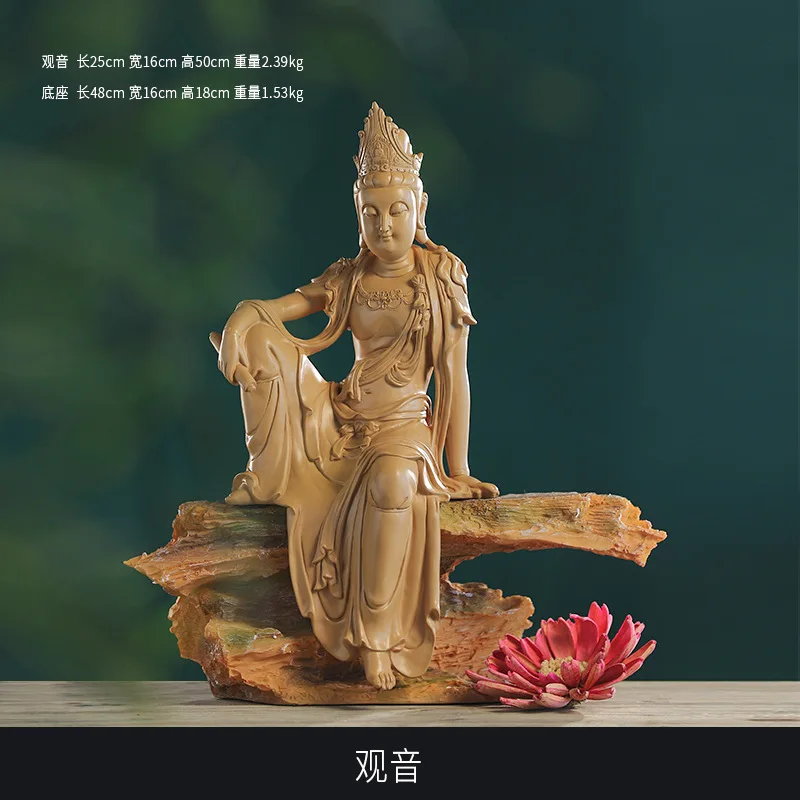 Custom Imitation Wood Resin Metal Ceramic Crystal Buddhism Standing Sitting Laughing Buddha Figure Statue for sale