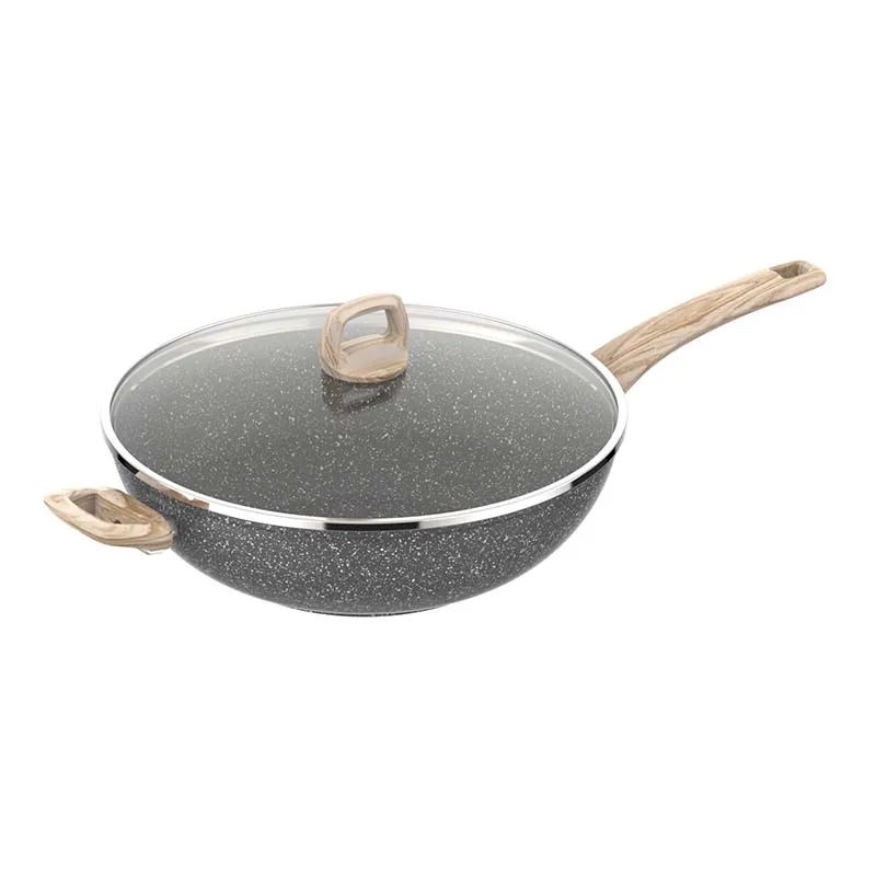 Wholesale Easy Cleaning Non Stick Aluminium Wok For Induction Cooker And Stoves