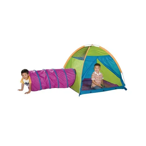 Bright color children outdoor pop up play tent with crawl