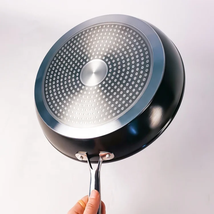 Wholesale Durable Ceramic Coating Forged Aluminum Non-stick Fry Pan with Stainless Steel Handle