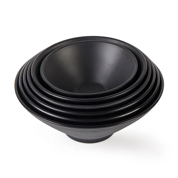 LJB075 Good Quality Hot Sale 7.5 Inch Round Restaurant Supply Ramen Bowl Soup Melamine Noodle Customized Logo
