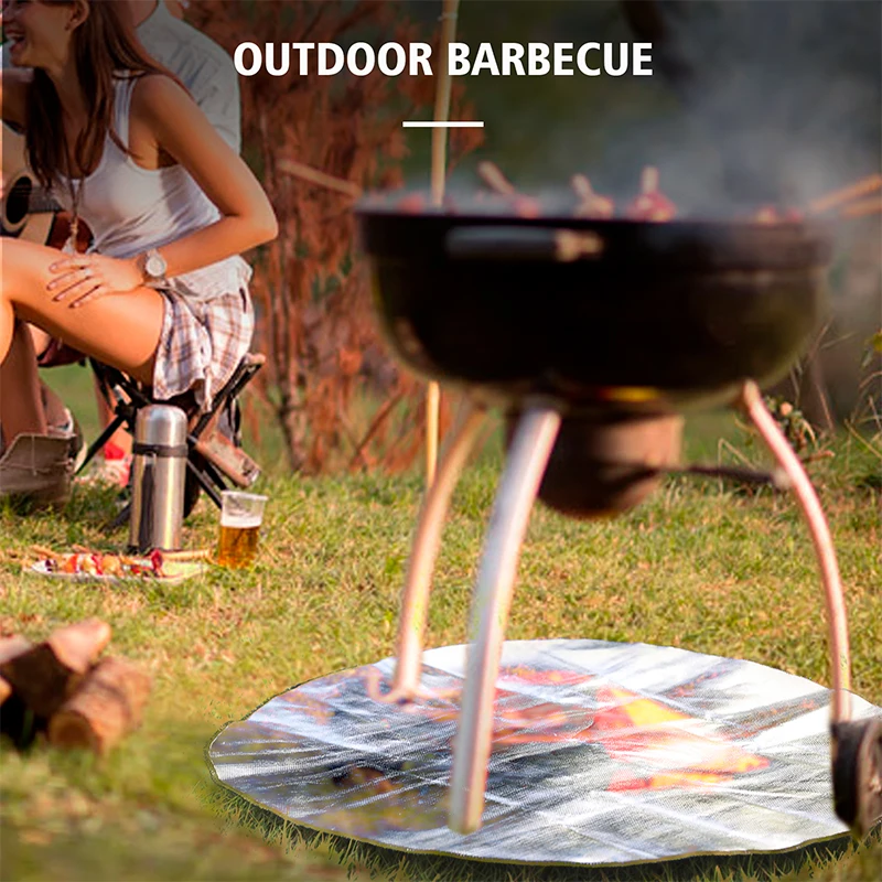 Home Bbq Camping Use Fireproof Fire Pit Ember Mat Fire Pit Mat Deck Grill Mat