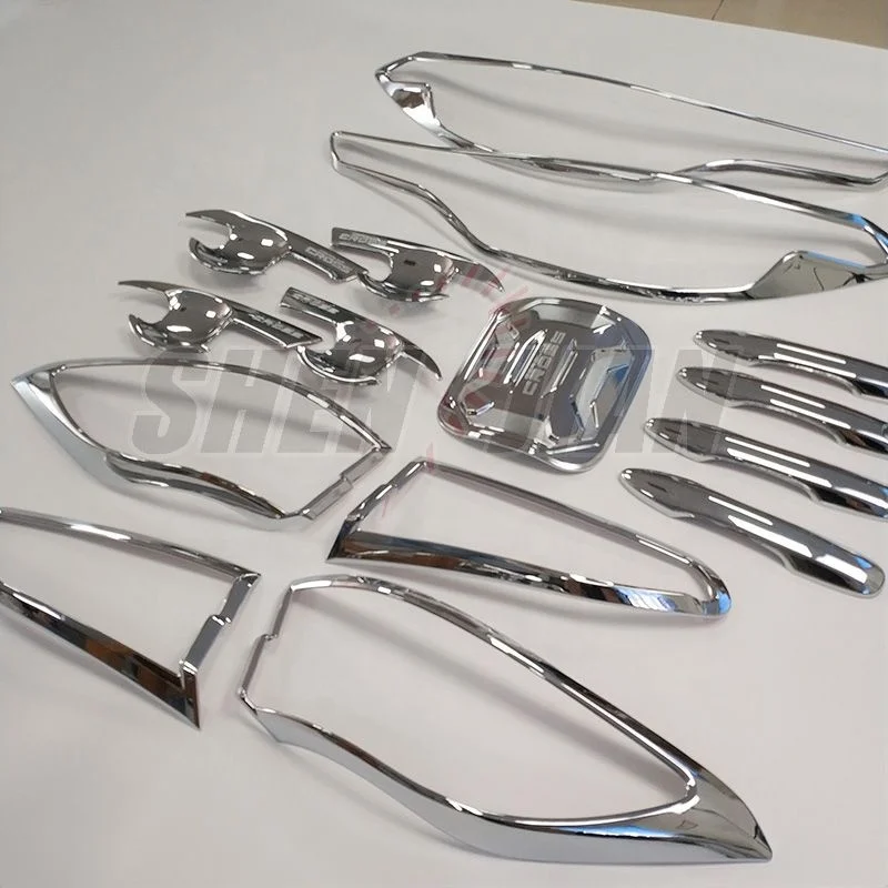 Automotive Parts Accessories Matte Black Chrome Trims Car Door Handle Bowl Headlight Cover Body Kit for Toyota Corolla Cross