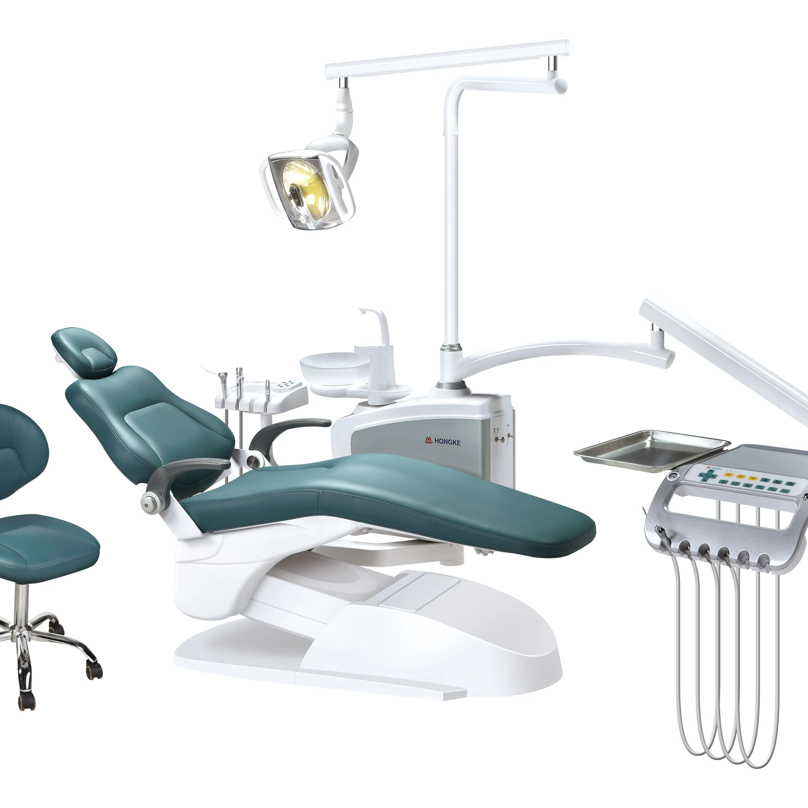 One-stop supplier full set dentist chair dental unit with double light source inductive oral lamp