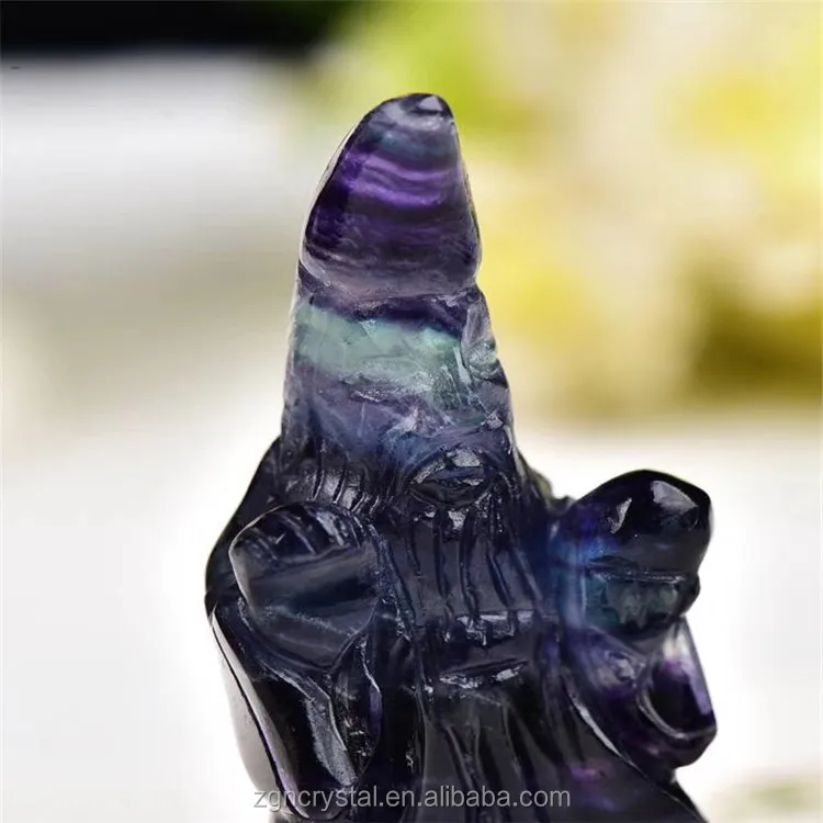 Robin Crystal wholesale semi precious stone carving crystal witch for reiki chakra