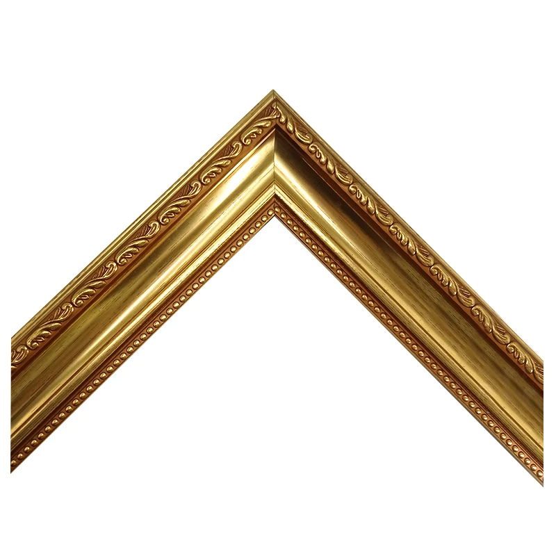 Grain Pvc Skirting Board OEM Mdf Moulding Wood for Balcony Photo Frame Bar Baseboard Waterproof Gold Rectangle Plastic Frame 010