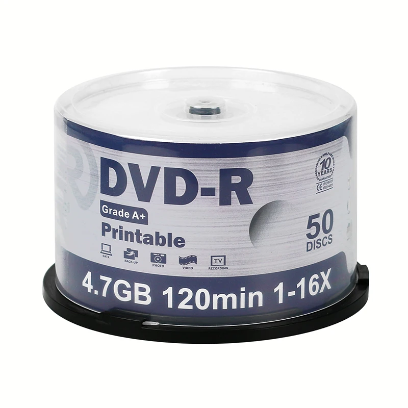 DVD-R 4.7gb 16x Logo Blank Data Video Movie Recordable DVD R Disc
