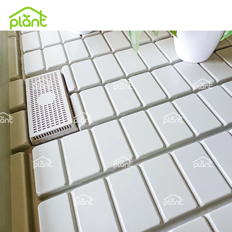 Nursery Planting EBB And Flow Tray Flood Table Tray Rolling Bench Tray in Greenhouse