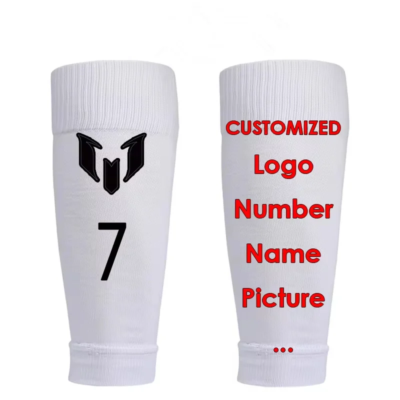 Manufacturer Personalized Adult Children Breathable Football Sleeves Elastic Calf Customized Soccer Shin Guard Socks
