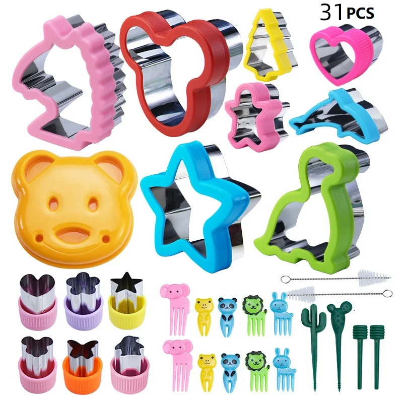 Decorate Food Kawaii Diy Fruit cutter Biscuits Stainless Steel Sandwich Cutter For Kids Dinosaurs Star Heart Shape