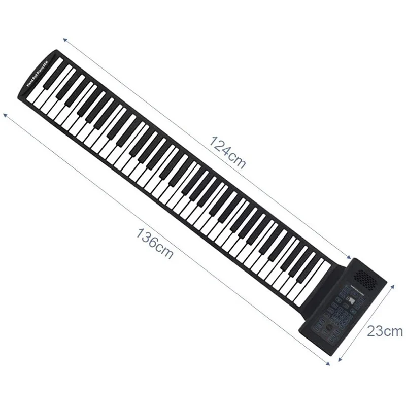 Flexible Usb Roll Up Bench Mini Music Microphone Professional Midi Keyboard Piano Grand Piano 88 Keys black/white Digital Piano