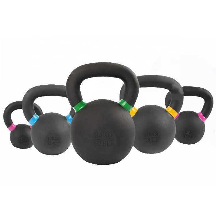 
High Quality Custom Logo Powder Coated Painting Sports Custom Logo Cast Iron Kettlebell 