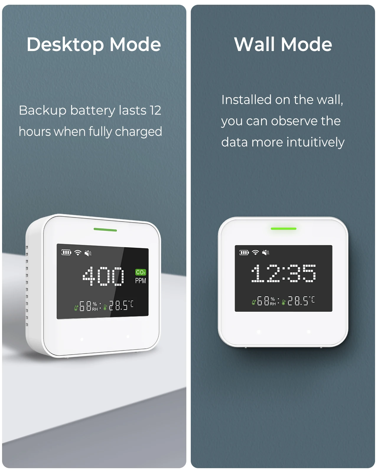 SITERWELL Air Quality Monitor CO2 Detector Carbon Dioxide Monitor with Humidty Temerature