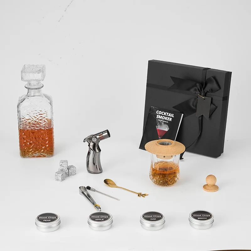Whiskey Cocktail Smoker Kit for His Old Fashioned Christmas Drink Gift