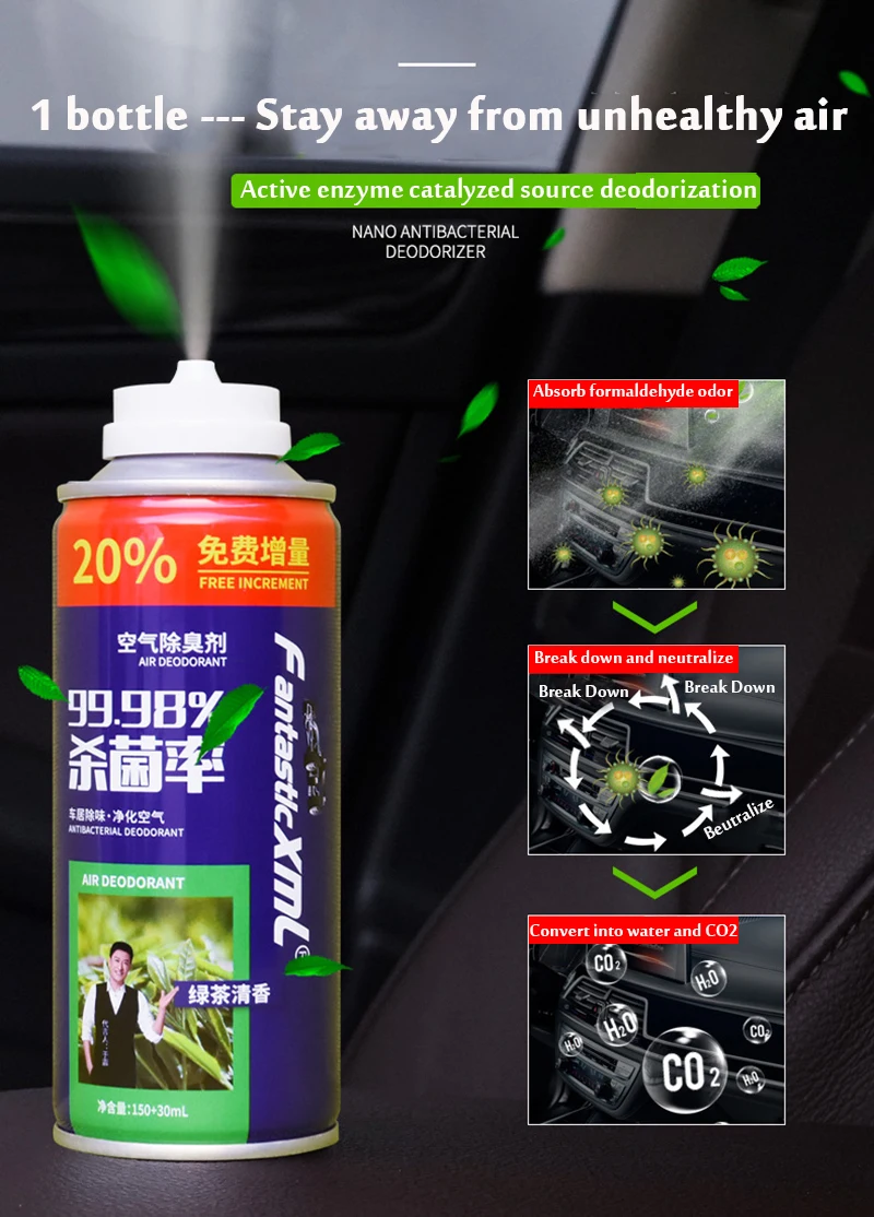 Top Selling Automotive Interior Air Freshener Car Spray Fragrance Bomb 180ML Long Lasting Deodorant
