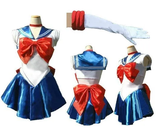 Sailor Moon Mars  Mercury Jupiter Venus Red Sailor moon Costume Cosplay Uniform Fancy Dress ecoparty