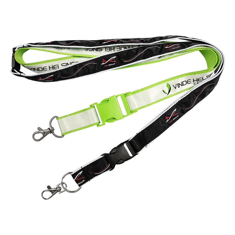 Customised Cheap Plain Flat Nylon Cord Printed Polyester Lanyards With Logo Neck Strap For ID Badge Holder With Metal Clip