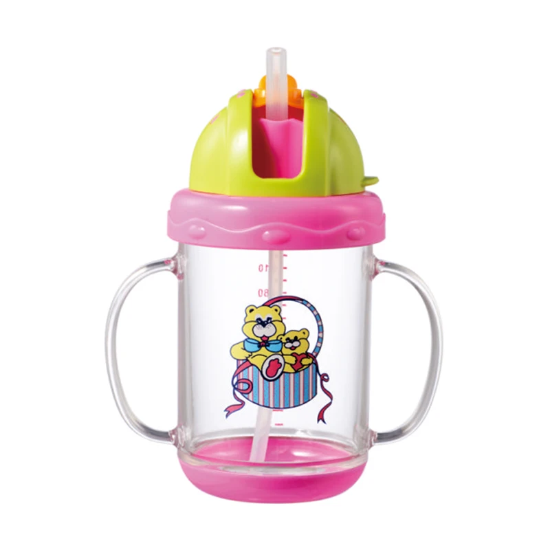 2015 new products best selling products baby product baby bottle water bottle baby training cup with 2 handles plastic cup