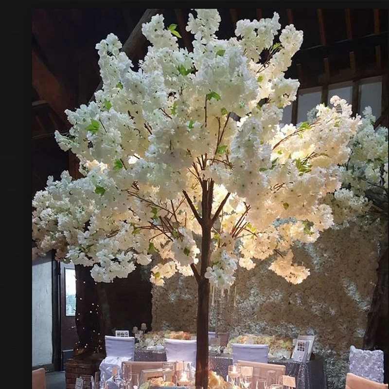 Wholesale ornamental cherry blossom tree Wishing tree wedding shopping mall hotel stage artificial big cherry blossom tree