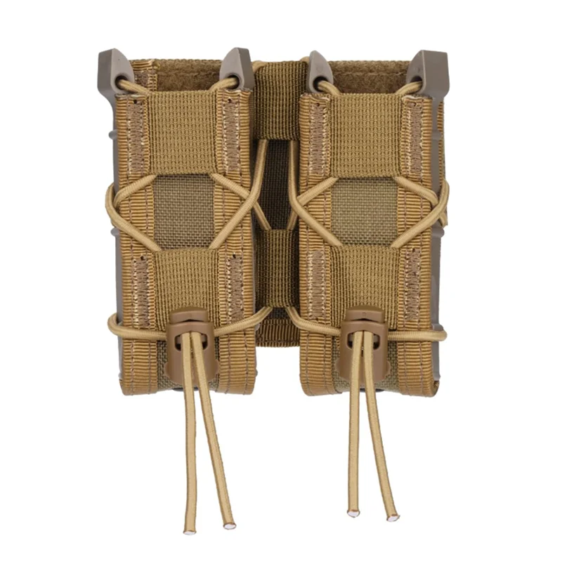 Tactical 9mm Double/Triple Stack Magazine Pouch Mag Bag Molle Flashlight Torch Holder Hunting Knife Holster