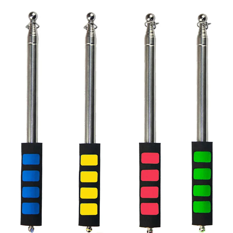 Stainless Steel Telescoping Flagpole Tour Guide Teachers Flag Sign with Non-slip Sponge Cover Grip Handle