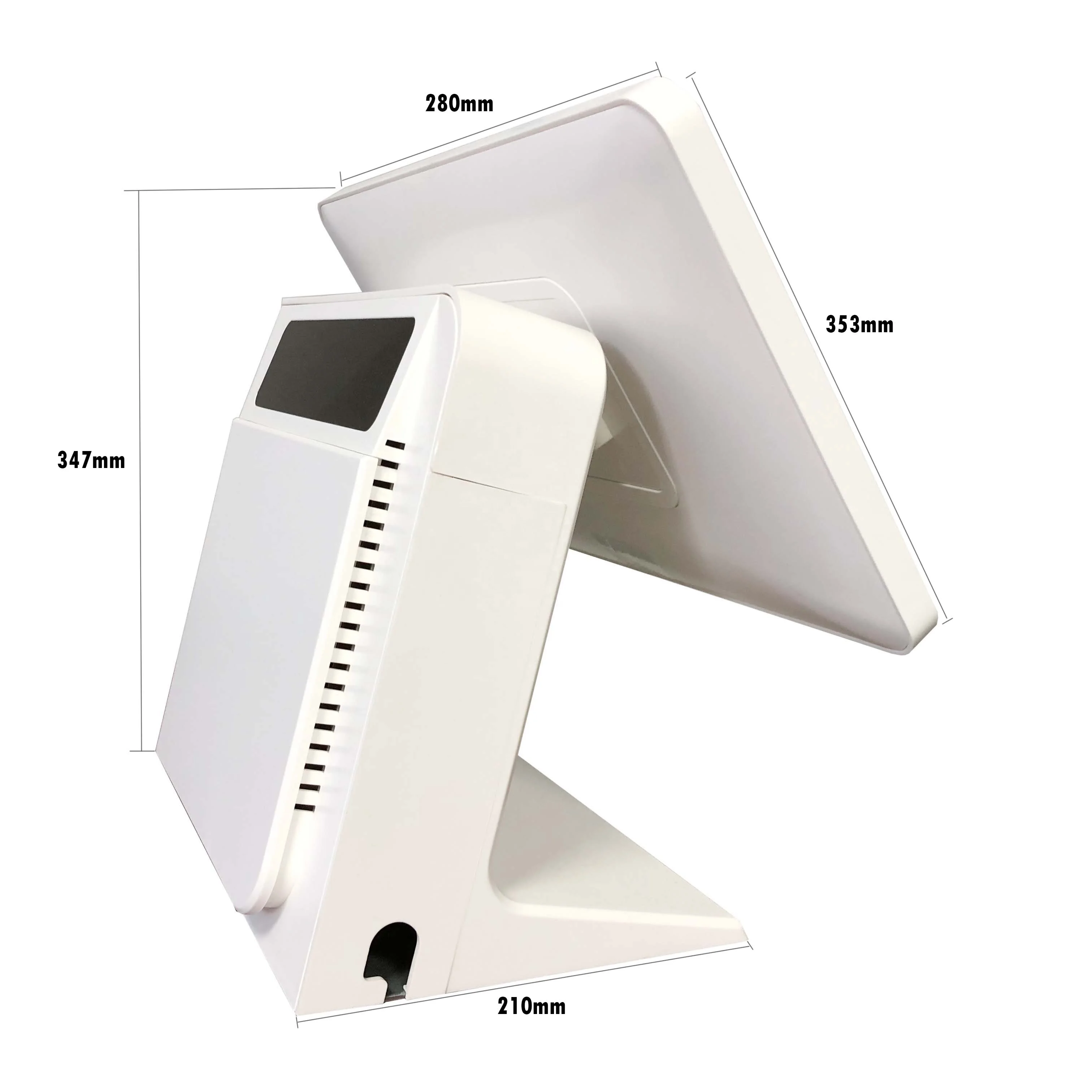 Famous Pos Factory Android Pos System with 15/17 inches dual screen with WIFI  and bluetooth