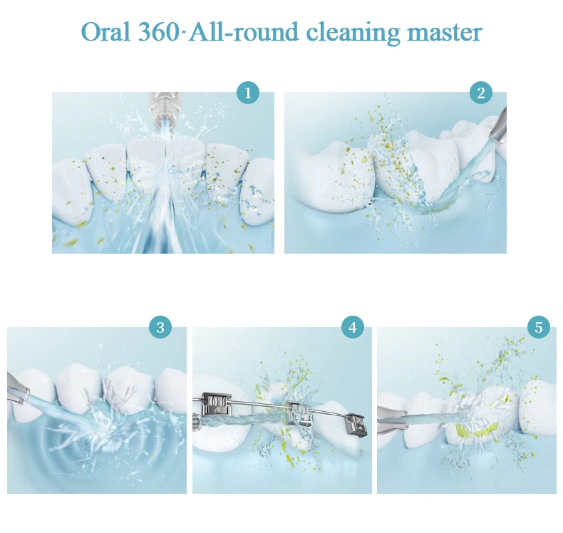 Portable Rechargeable Oral Irrigator Personal Care Electric Dental Water Jet Manual Power Source Cordless Dental Water Flosser