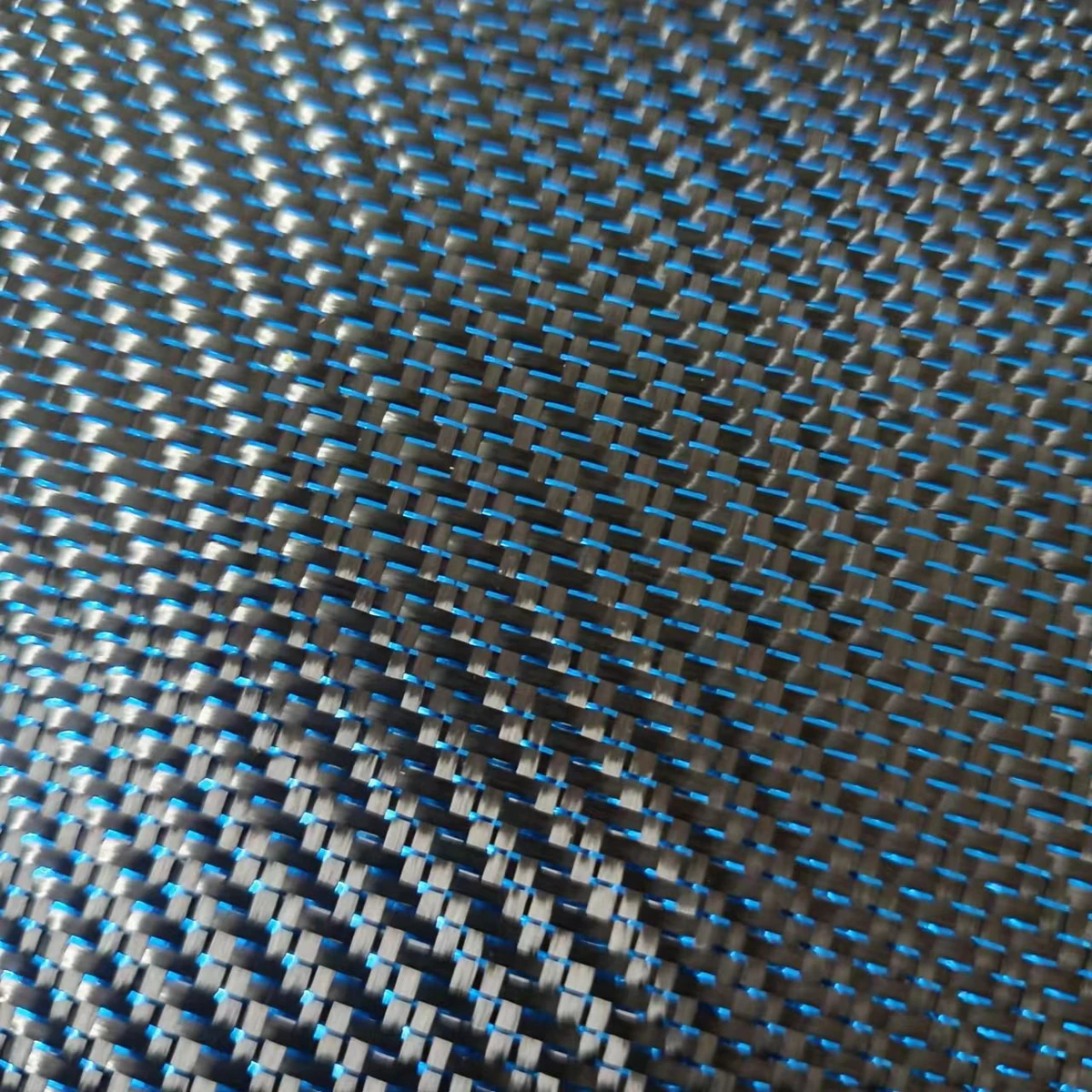Best Quality Carbon Aramid Fiber Mixed Weaving Cloth Glitter Blue Carbon Fiber Custom Carbon Fiber Fabric