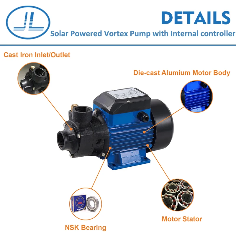 1hp 72V solar domestic dc pump solar built-in controller surface pump